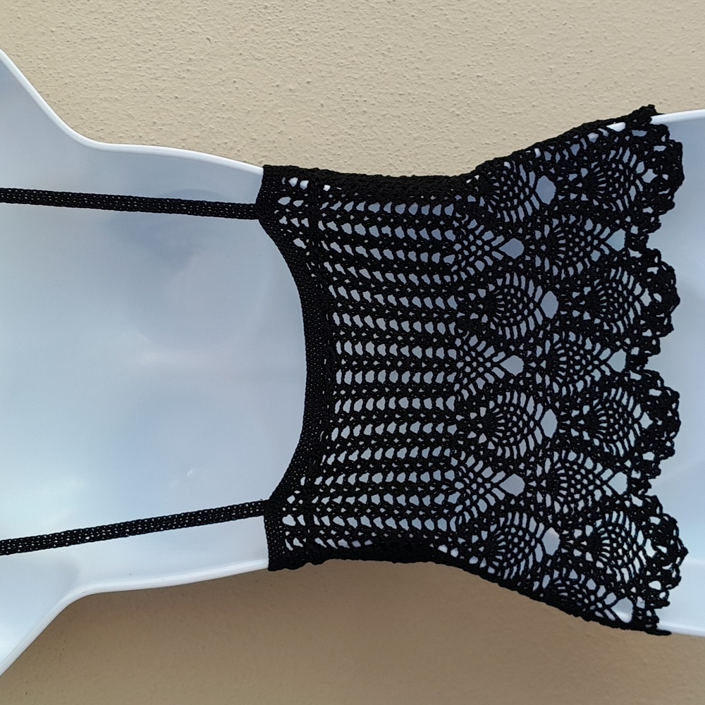 Jill Stuart black crochet embroidered black top - Picture 4 of 7